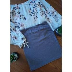 FREE•ADD•ON• G21 | Gray Pencil Skirt